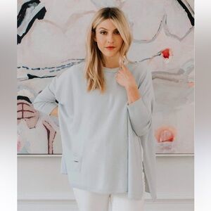 Elegant Light Blue Women's Tunic